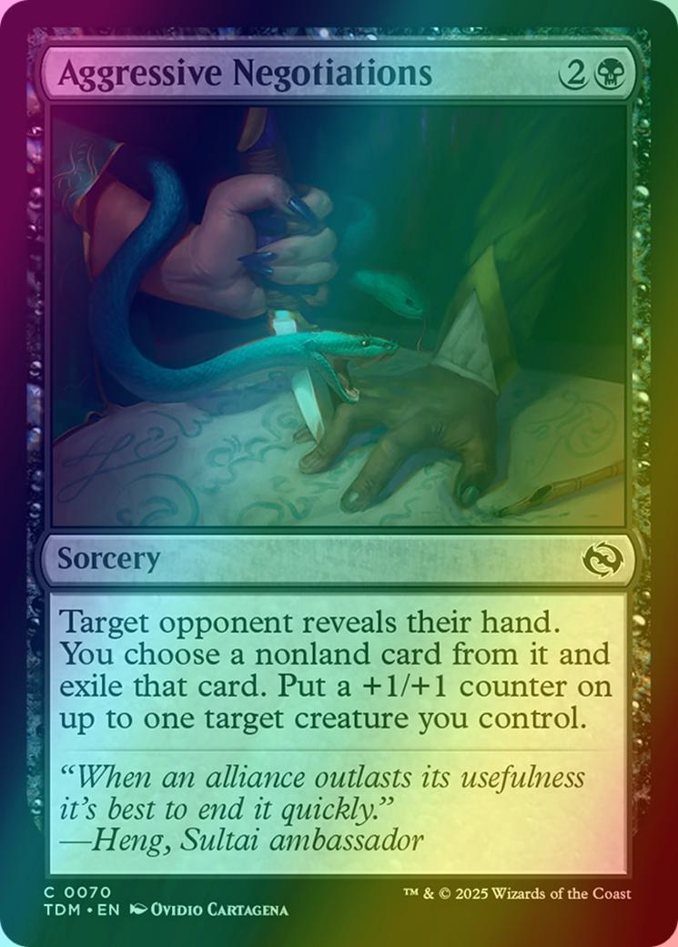 Aggressive Negotiations [70] [Tarkir: Dragonstorm] [Foil]