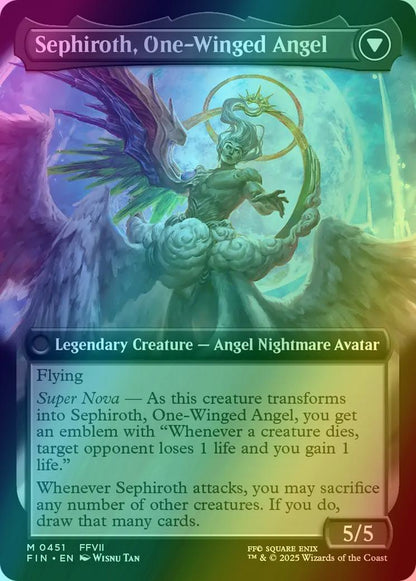 Sephiroth, Fabled SOLDIER // Sephiroth, One-Winged Angel [451] [Extended Art] [FINAL FANTASY] [Foil]