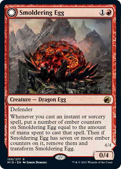 Smoldering Egg // Ashmouth Dragon [159] [Innistrad: Midnight Hunt] [Non-Foil]
