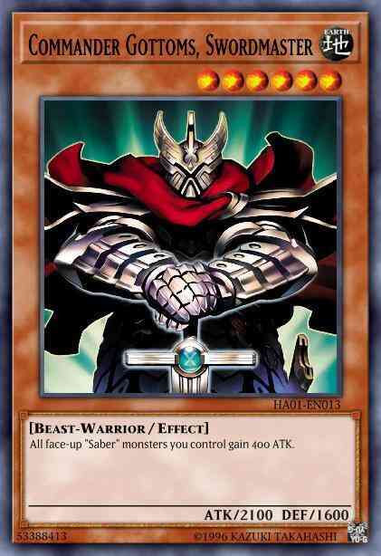 Commander Gottoms, Swordmaster - HA01-EN013 - Secret Rare - Unlimited