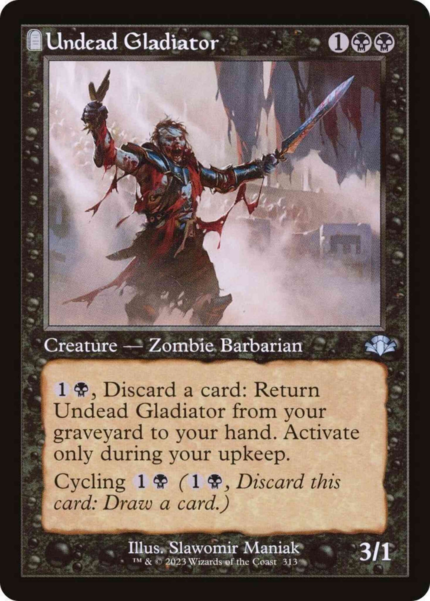 Undead Gladiator [313] [Retro Frame] [Dominaria Remastered] [Non-Foil]