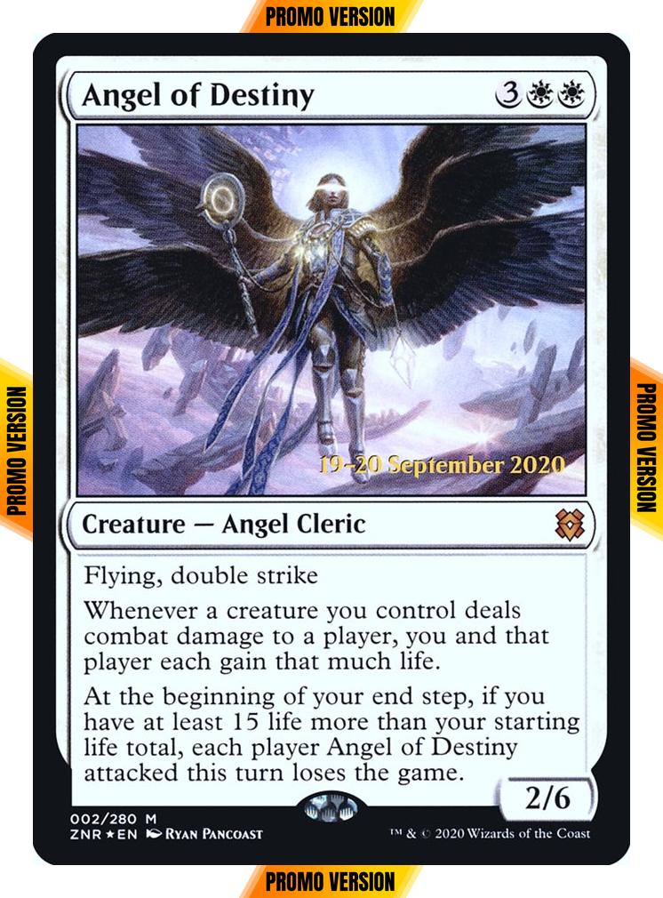 Angel of Destiny [Prerelease] [2s] [Zendikar Rising Promos] [Foil]