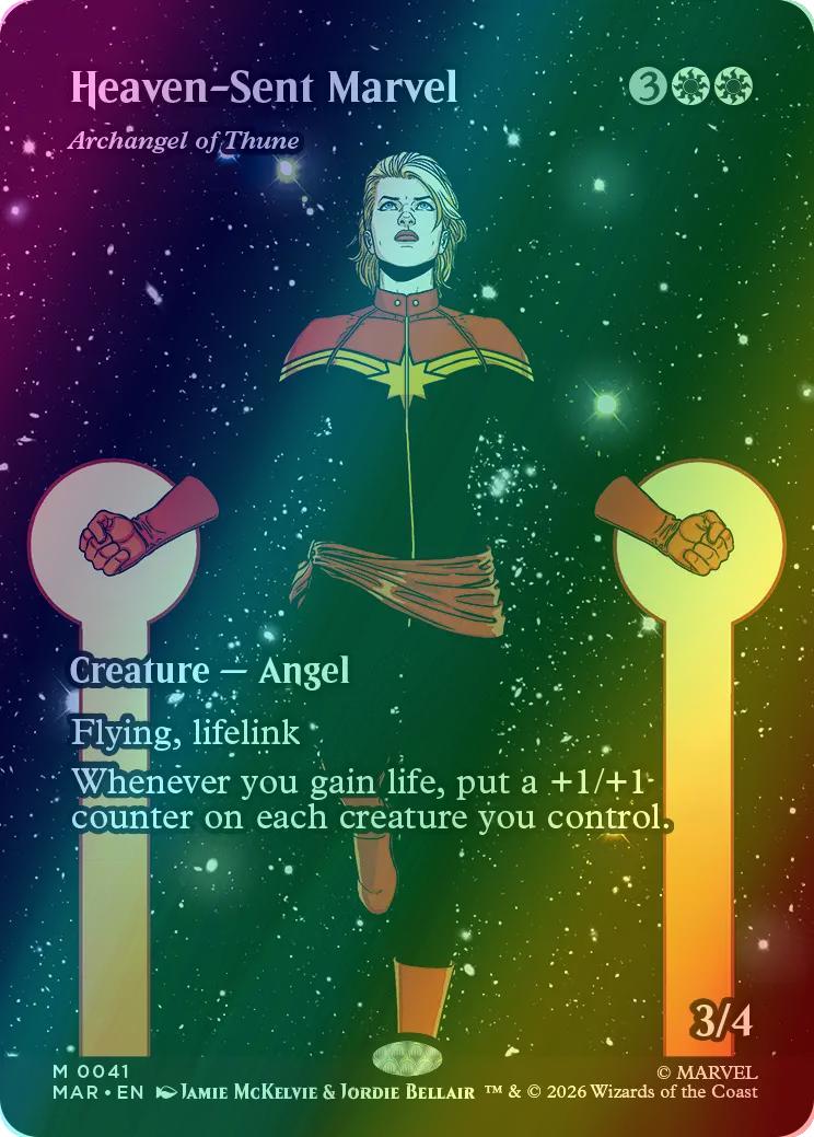Heaven-Sent Marvel - Archangel of Thune [41] [Borderless] [Source Material] [Marvel Universe] [Foil]