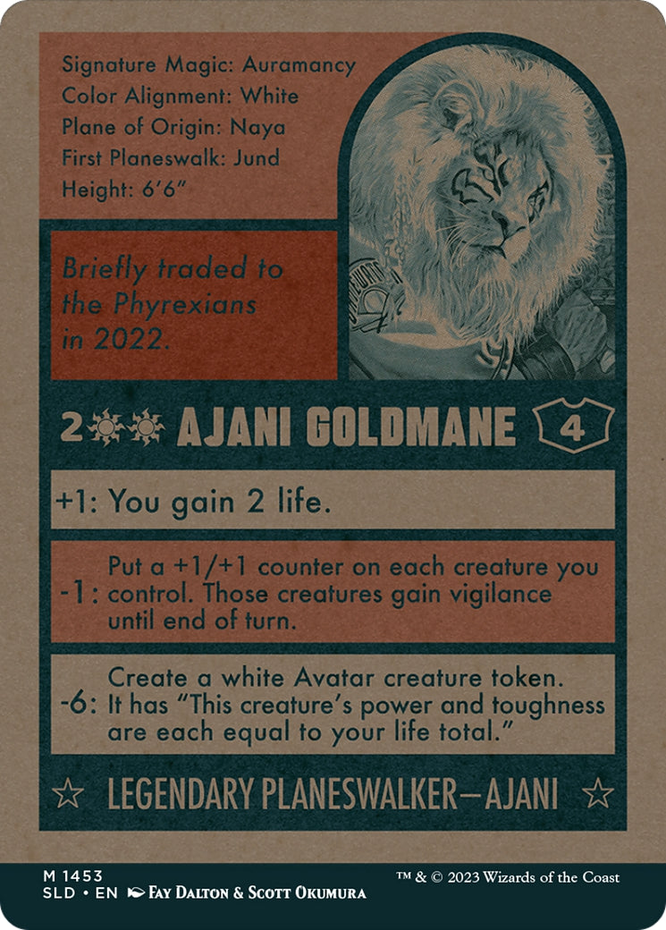 Ajani Goldmane // Ajani Goldmane [1453] [Borderless] [Magic: The Baseballing] [Secret Lair Drop] [Non-Foil]