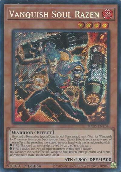 Vanquish Soul Razen - RA05-EN134 - Secret Rare - 1st Edition