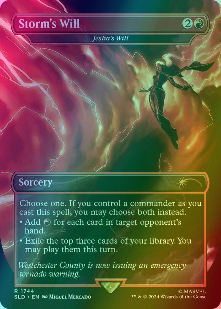 Storm's Will - Jeska's Will [1744] [Borderless] [Marvel's Storm] [Secret Lair Drop] [Foil]