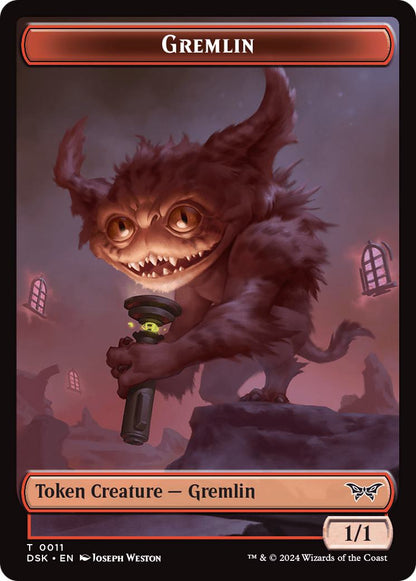 Gremlin Token (11) // Manifest Token (18) [Duskmourn: House of Horror: Tokens] [Non-Foil]
