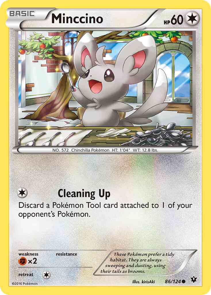 Minccino - 86/124 - Common [xy10-86] [Reverse Holo]