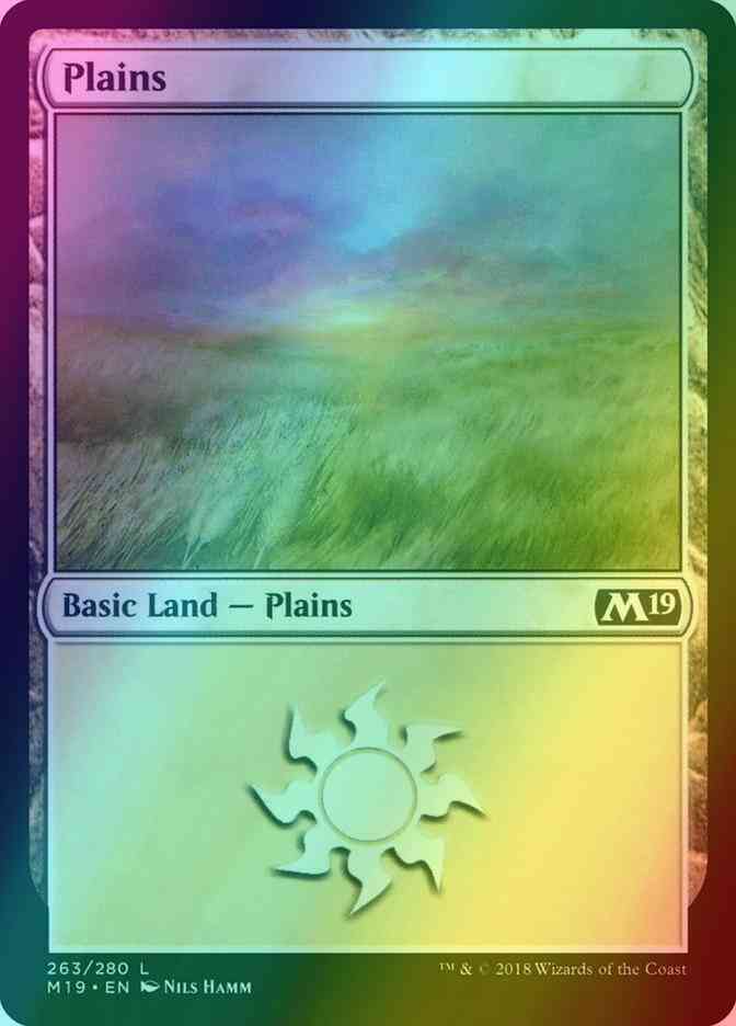 Plains [263] [Core Set 2019] [Foil]