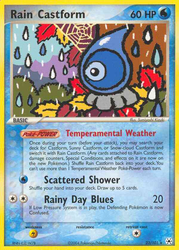 Rain Castform - 23/101 - Rare [ex5-23] [Non-Holo]