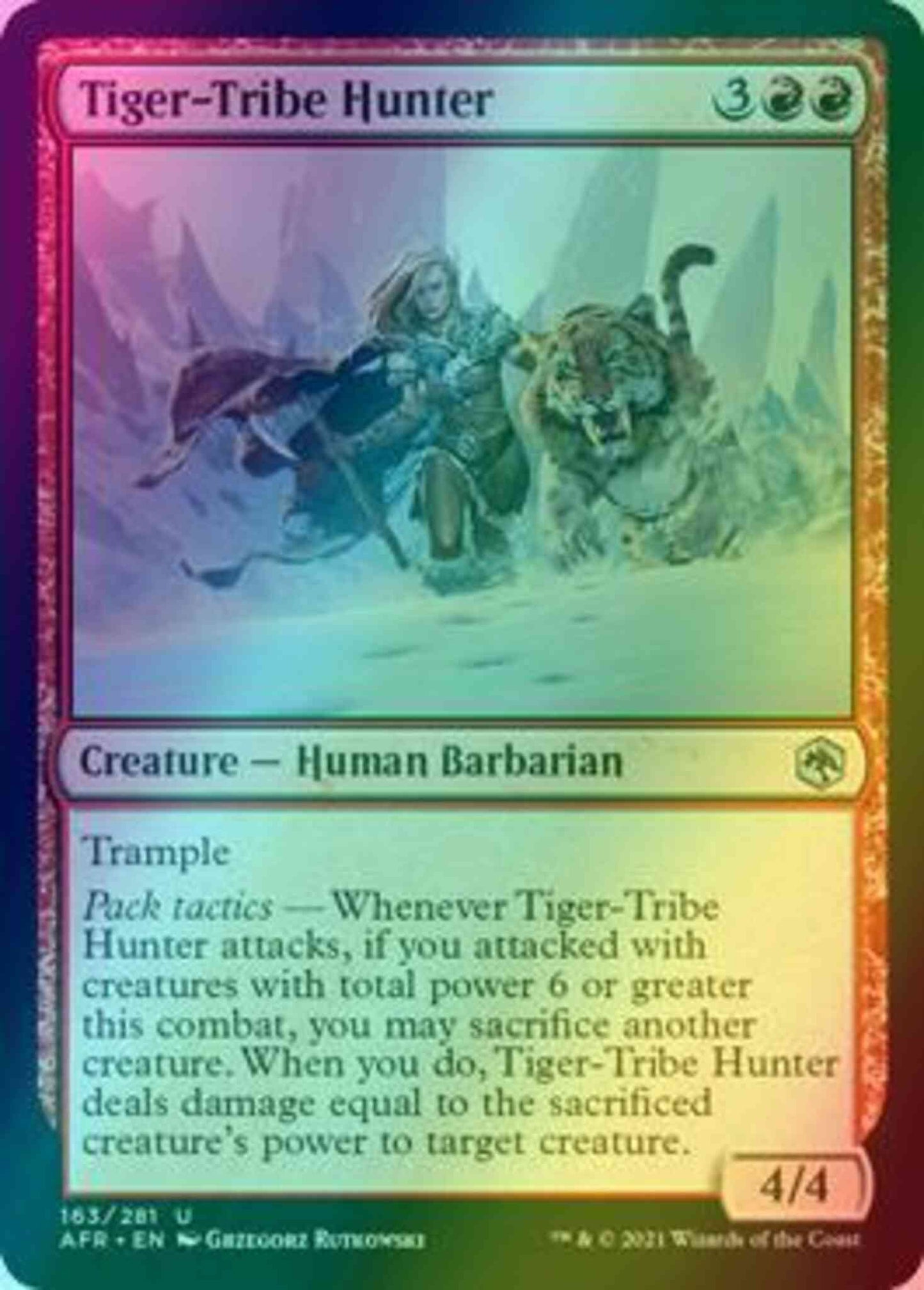 Tiger-Tribe Hunter [163] [Adventures in the Forgotten Realms] [Foil]