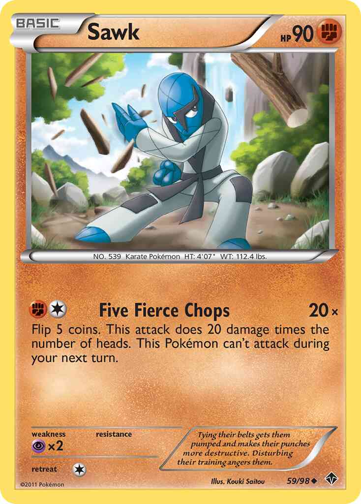 Sawk - 59/98 - Uncommon [bw2-59] [Reverse Holo]
