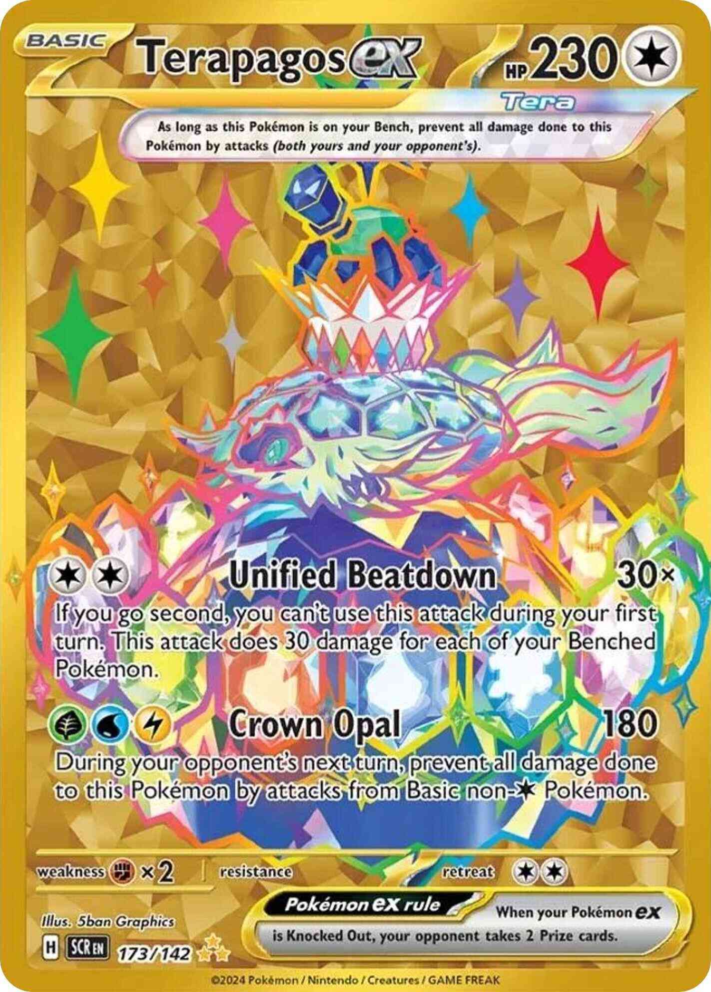 Terapagos ex - 173/142 - Hyper Rare [sv07-173] [Secret]