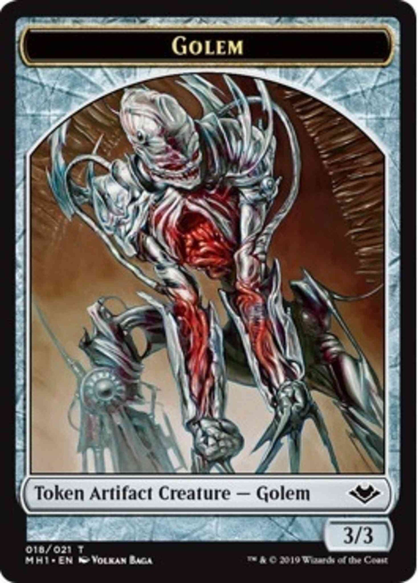 Elemental Token (08) // Golem Token (18) [Modern Horizons Tokens] [Non-Foil]