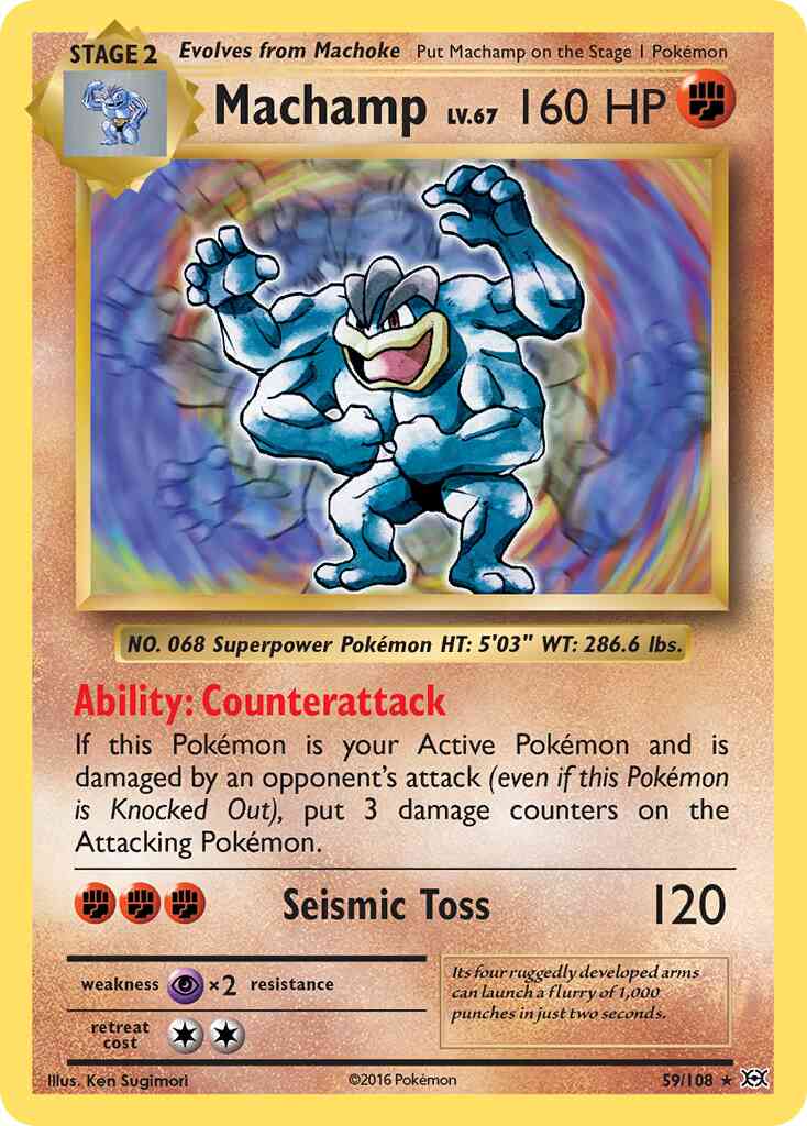 Machamp - 59/108 - Rare Holo [xy12-59] [Reverse Holo]