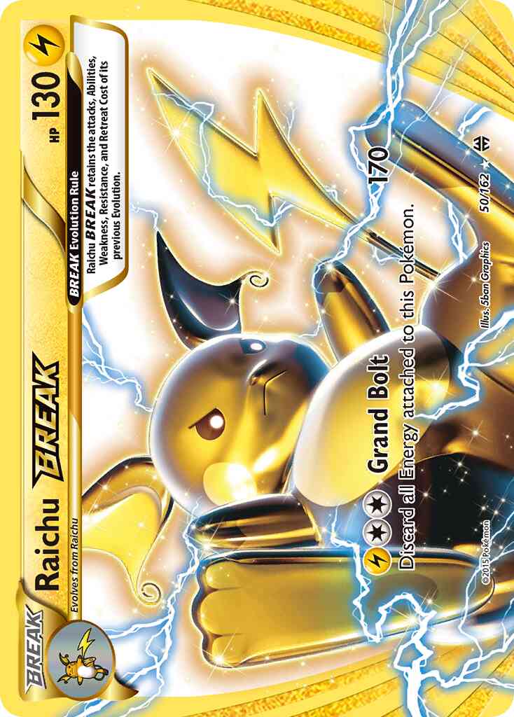 Raichu BREAK - 50/162 - Rare BREAK [xy8-50] [BREAK]