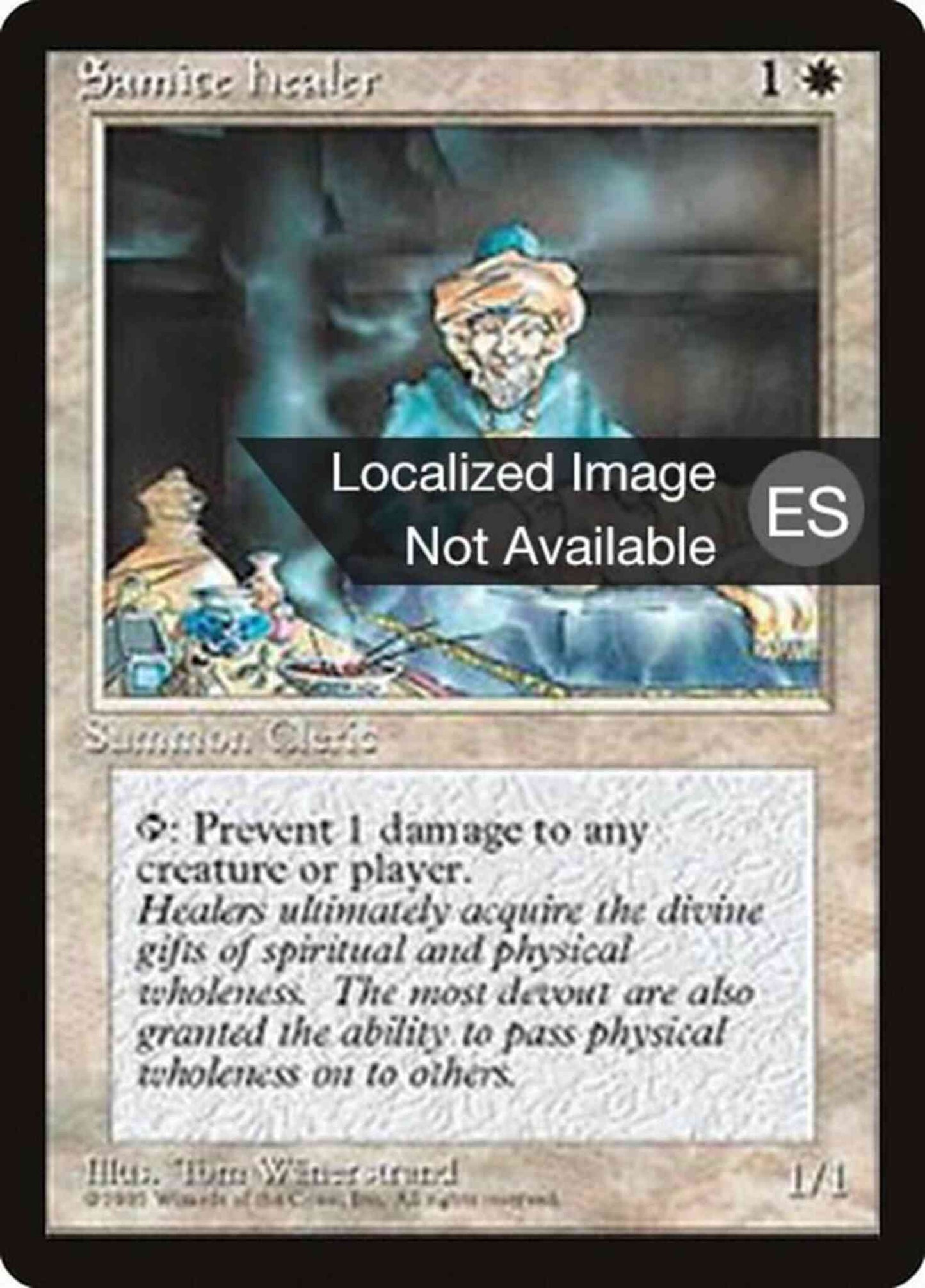 Samite Healer - Portuguese [47] [Fourth Edition Black Border: Portuguese] [Non-Foil]