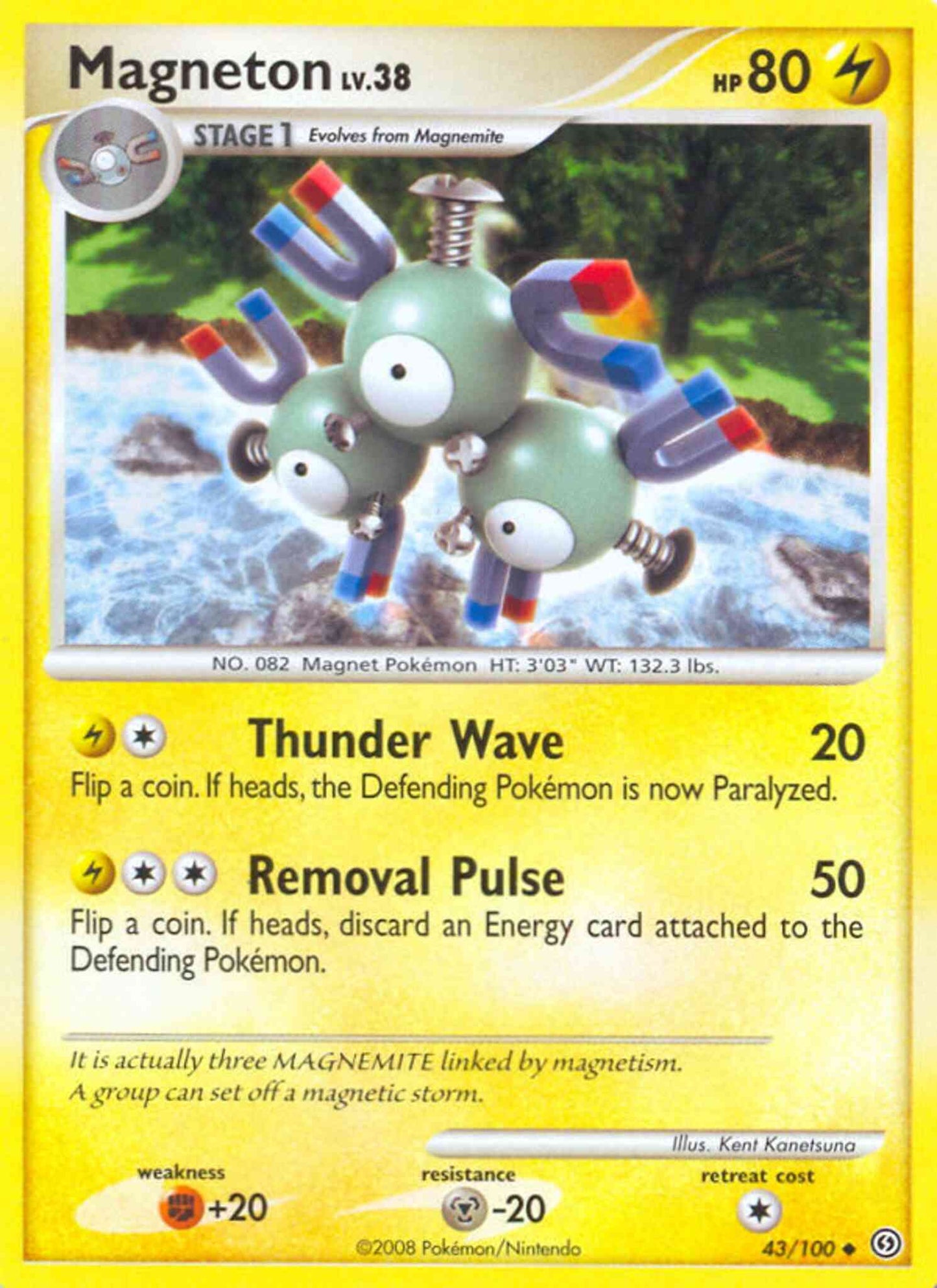Magneton - 43/100 - Uncommon [dp7-43] [Reverse Holo]