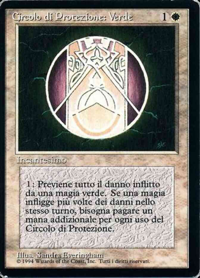 Circle of Protection: Green - Italian [11] [Foreign Black Border: Italian] [Non-Foil]