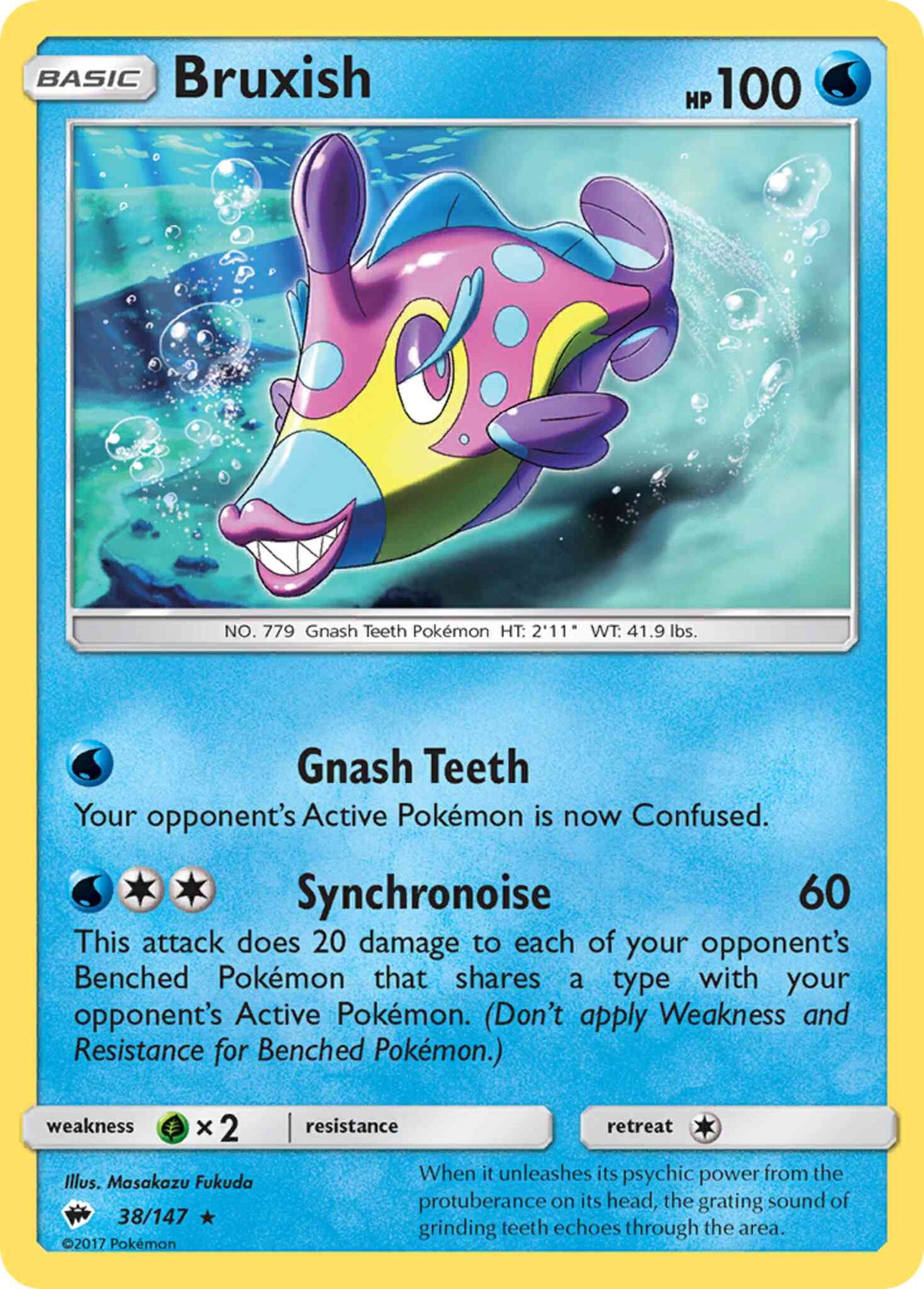 Bruxish - 38/147 - Rare [sm3-38] [Non-Holo]