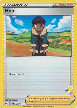 Hop - 165/202 - Uncommon - Pikachu Stamp [ba02-PIK13] [Non-Holo]