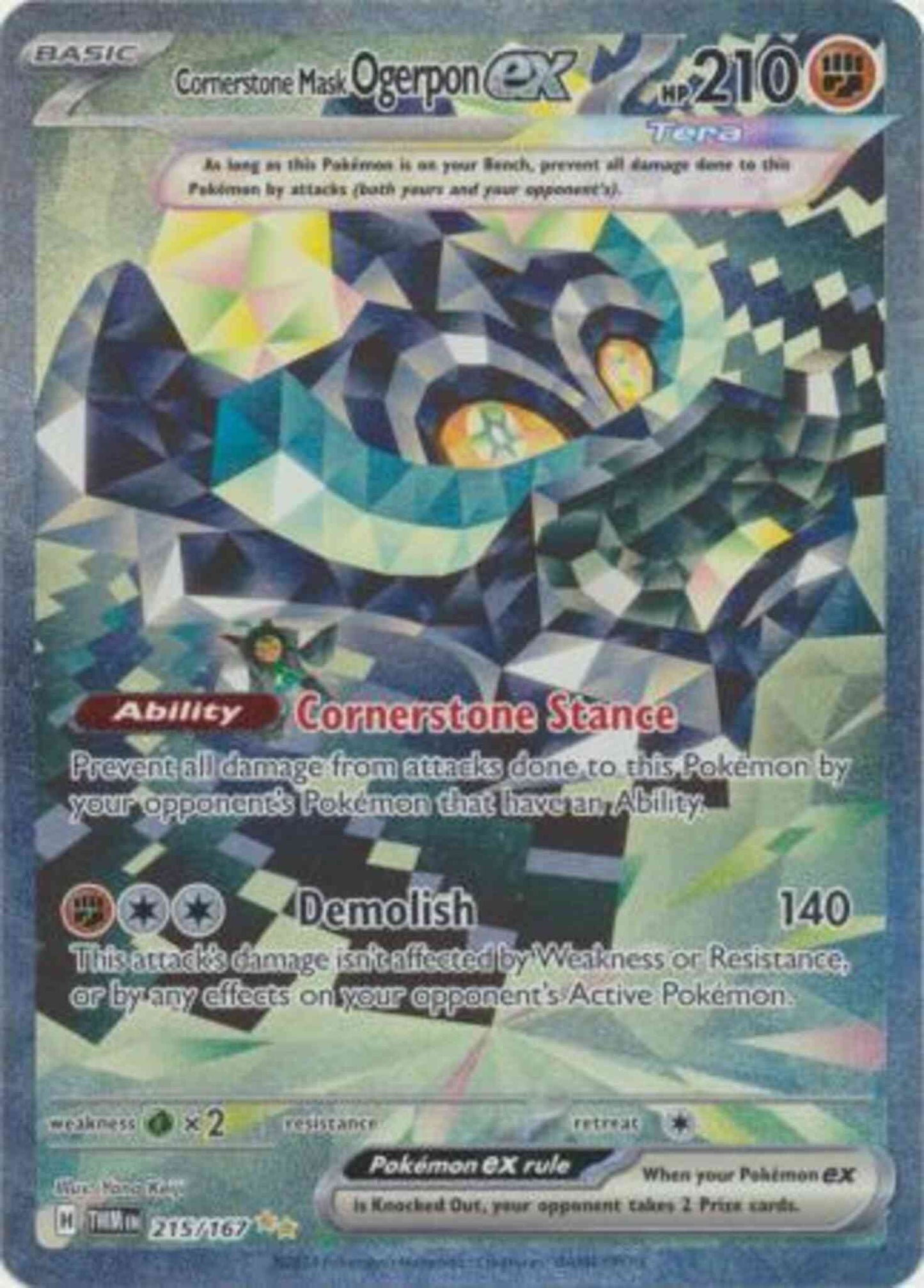 Cornerstone Mask Ogerpon ex - 215/167 - Special Illustration Rare [sv06-215] [Ultra]