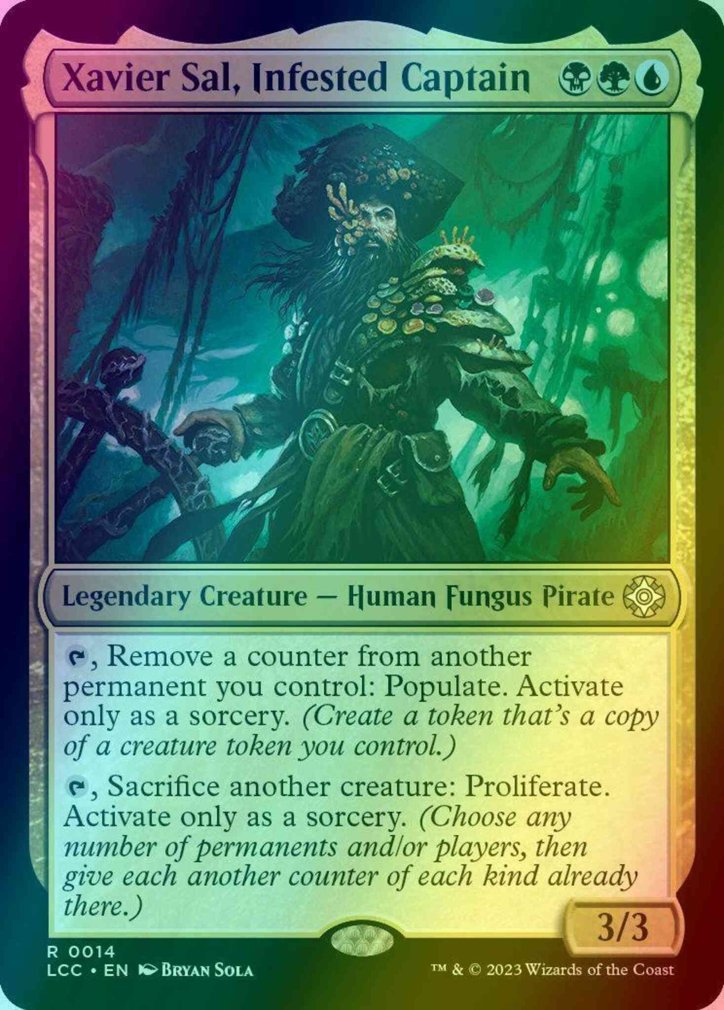 Xavier Sal, Infested Captain [14] [The Lost Caverns of Ixalan: Commander] [Foil]