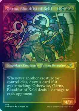 Garna, Bloodfist of Keld [299] [Stained Glass Showcase] [Dominaria United] [Foil]