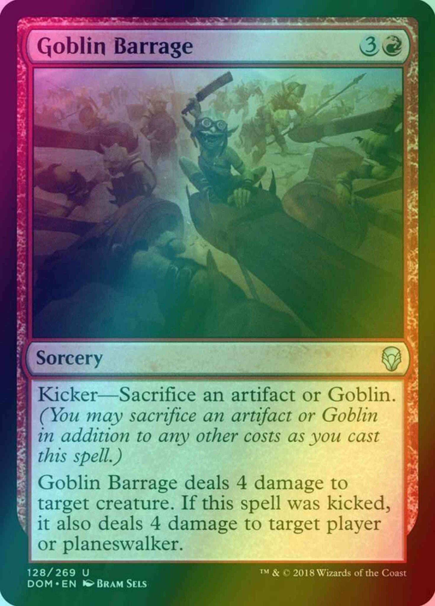 Goblin Barrage [128] [Dominaria] [Foil]