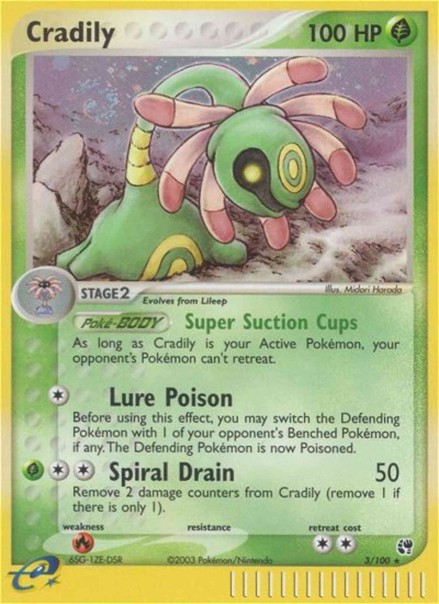 Cradily - 3/100 - Rare Holo [ex2-3] [Holo]