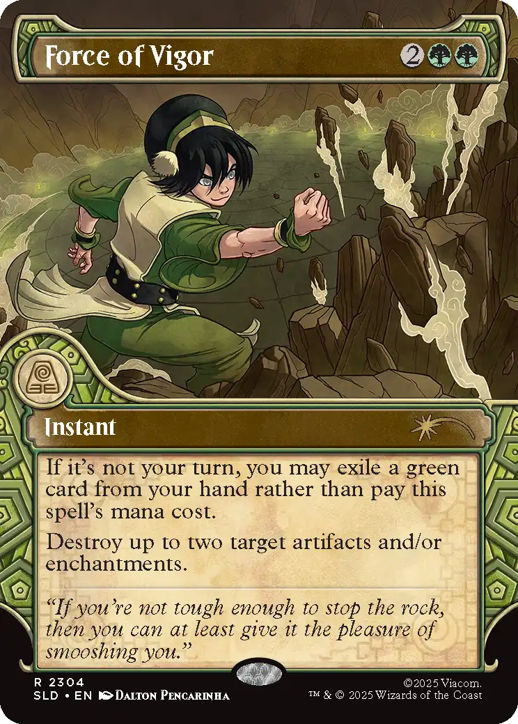 Force of Vigor [2304] [Elemental Frame] [One with the Elements] [Secret Lair Drop] [Non-Foil]