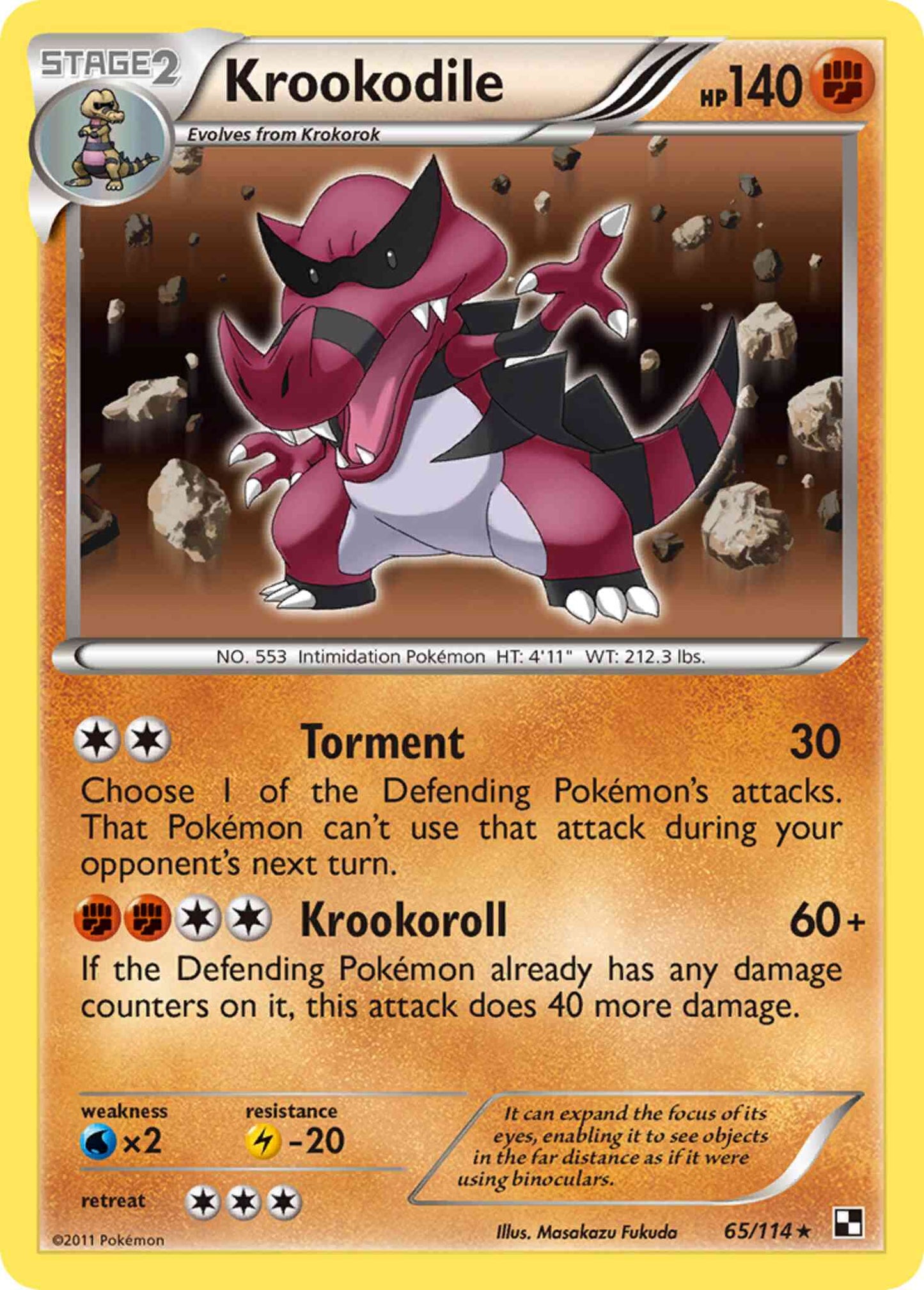 Krookodile - 65/114 - Rare Holo [bw1-65] [Holo]