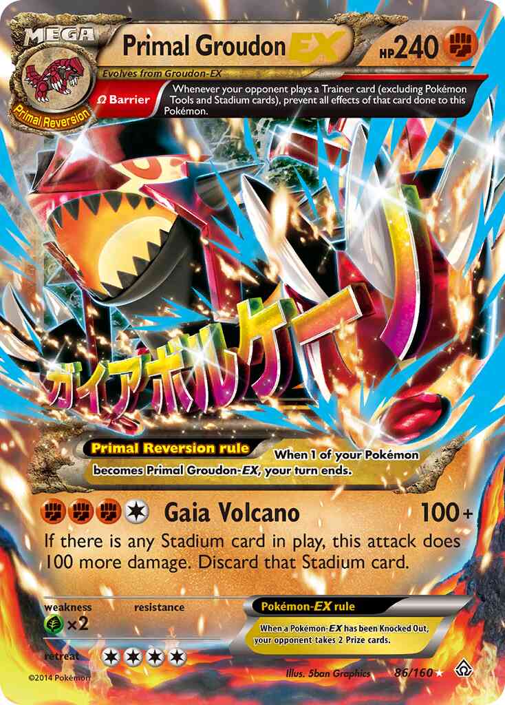 Primal Groudon-EX - 86/160 - Rare Holo EX [xy5-86] [Ultra]