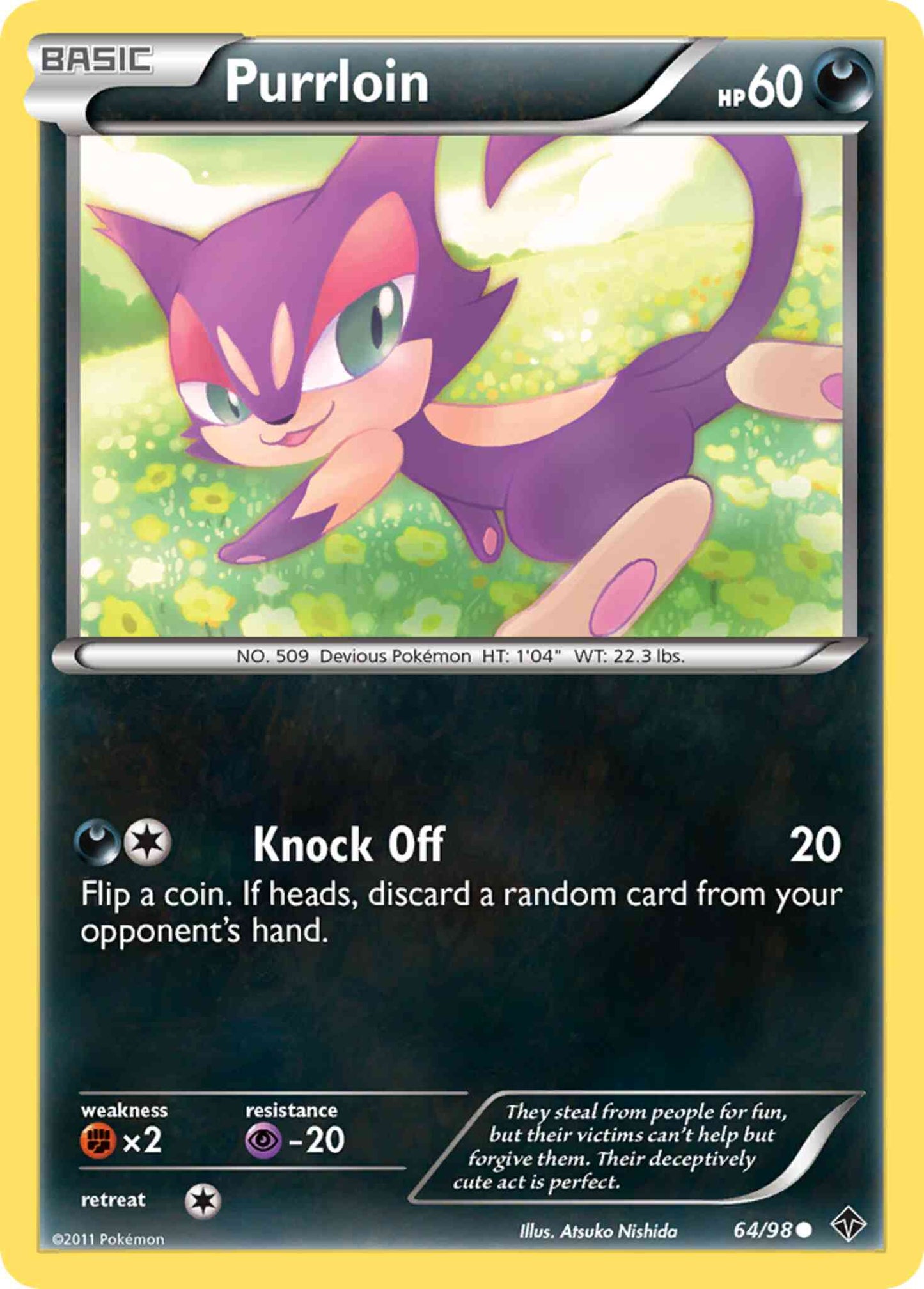 Purrloin - 64/98 - Common [bw2-64] [Reverse Holo]