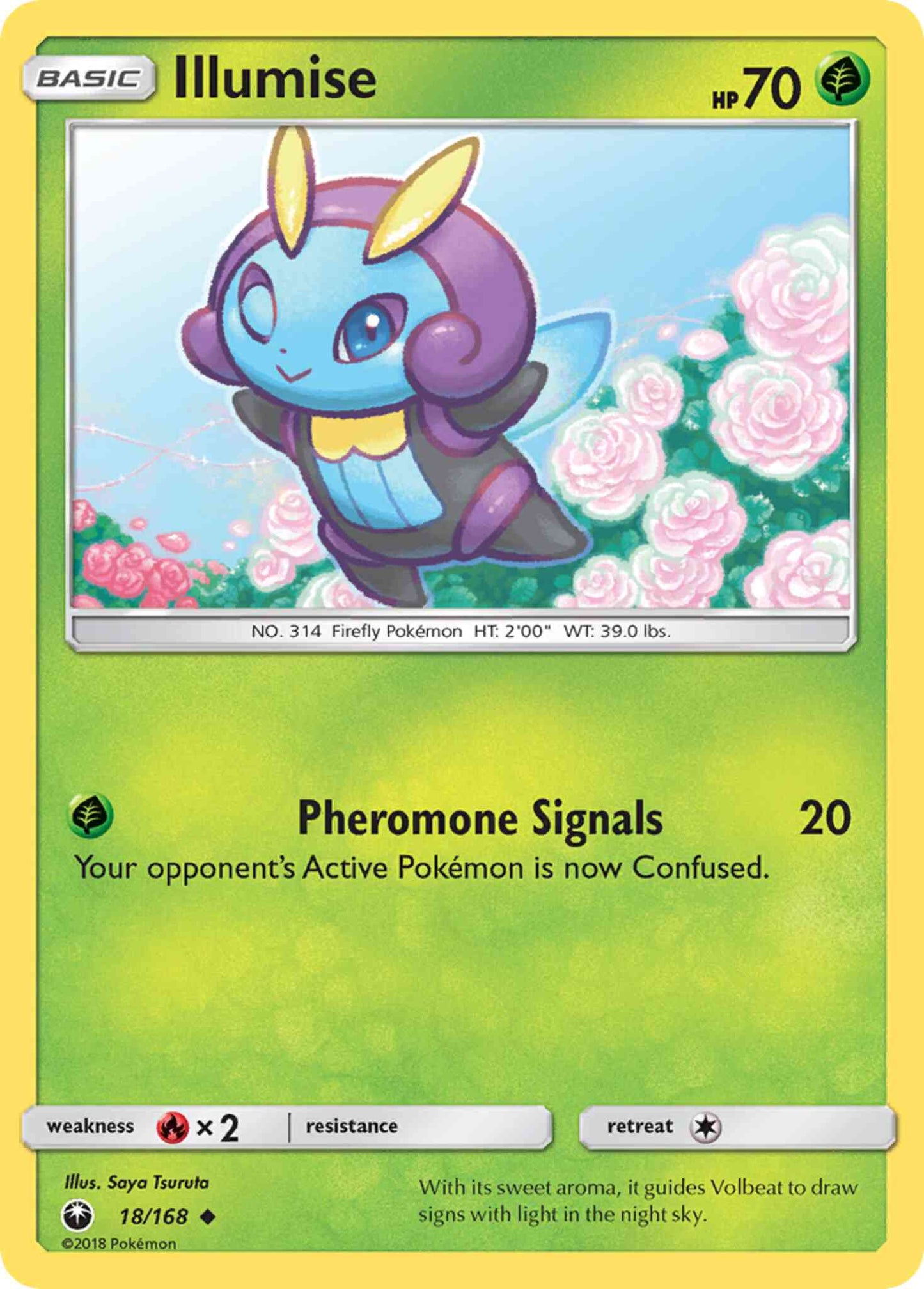 Illumise - 18/168 - Uncommon [sm7-18] [Reverse Holo]