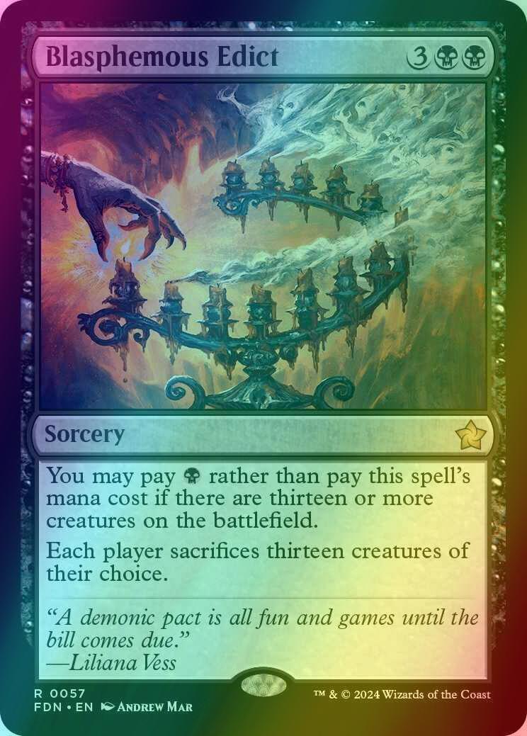 Blasphemous Edict [57] [Foundations] [Foil]
