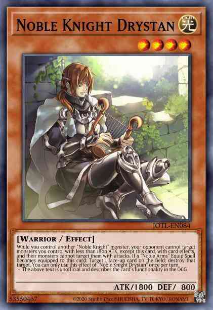 Noble Knight Drystan - NKRT-EN008 - Platinum Rare - Limited