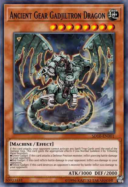Ancient Gear Gadjiltron Dragon - SD10-EN001 - Ultra Rare - 1st Edition