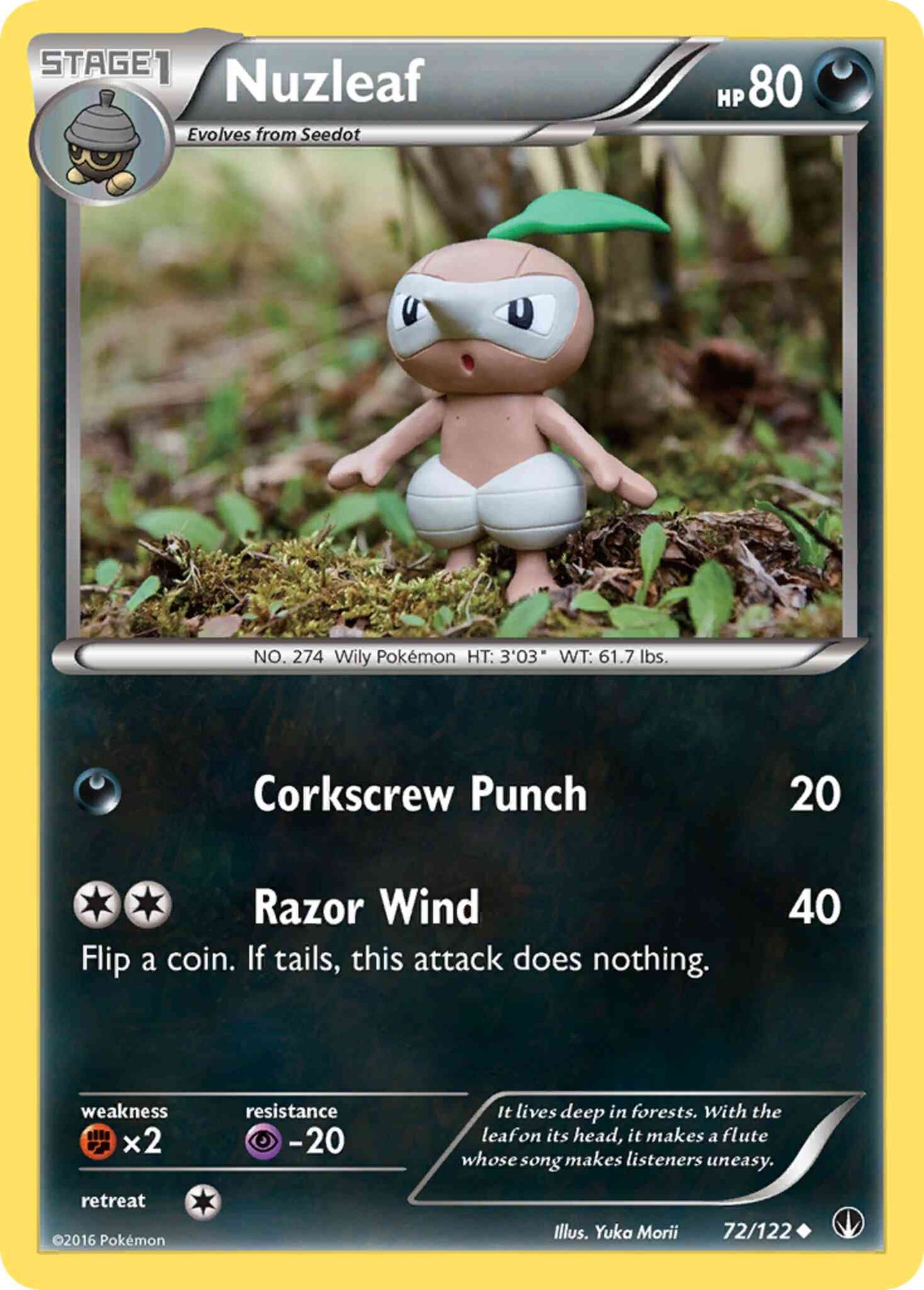 Nuzleaf - 72/122 - Uncommon [xy9-72] [Reverse Holo]