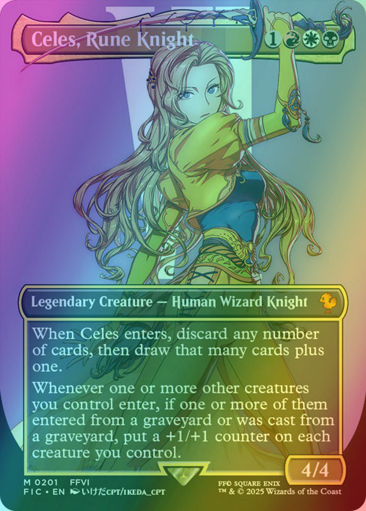 Celes, Rune Knight [201] [Borderless] [Character] [FINAL FANTASY: Commander] [Foil]