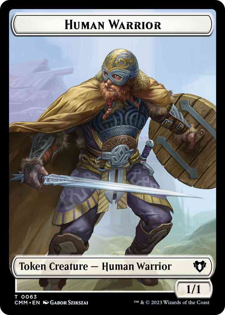 Human Warrior Token (63) // Zombie Army Token (69) [Commander Masters: Tokens] [Non-Foil]