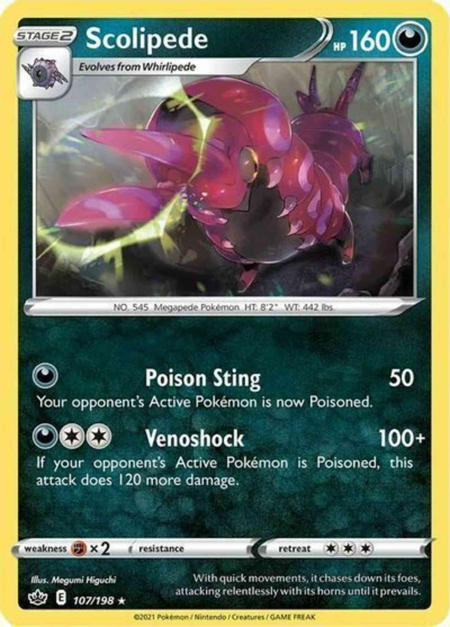 Scolipede - 107/198 - Rare [swsh6-107] [Non-Holo]