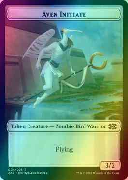 Aven Initiate Token (04) // Elemental Token (13) [Double Masters 2022: Tokens] [Foil]