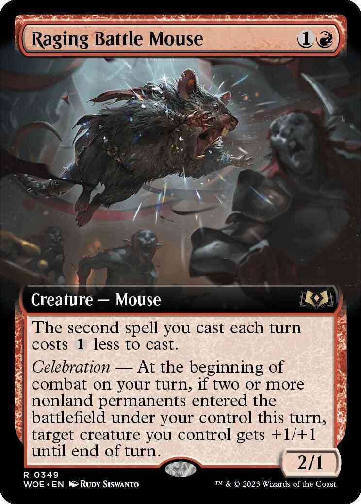 Raging Battle Mouse [349] [Extended Art] [Wilds of Eldraine] [Non-Foil]
