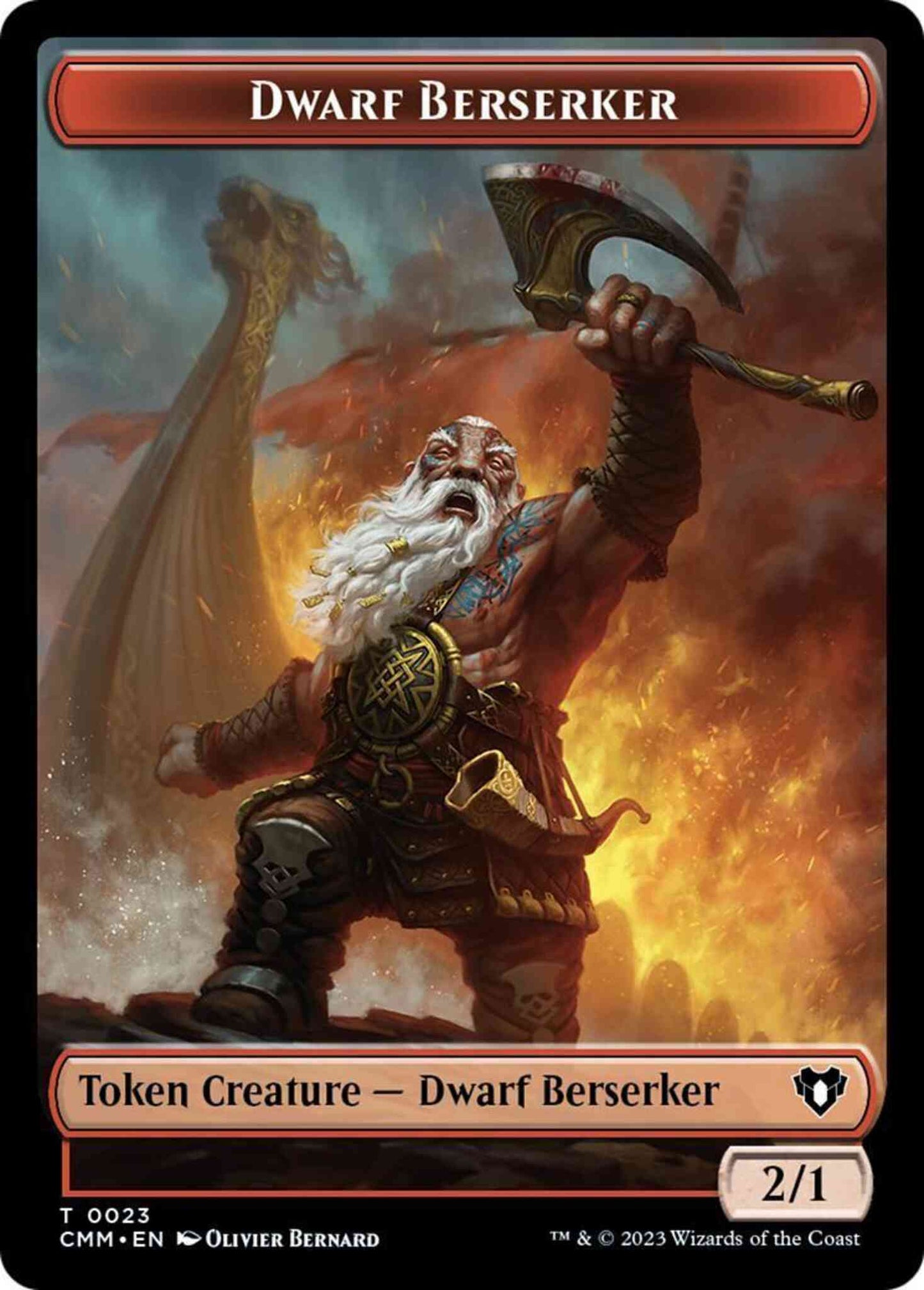 Dwarf Berserker Token (23) // The Monarch Token (50) [Commander Masters: Tokens] [Non-Foil]