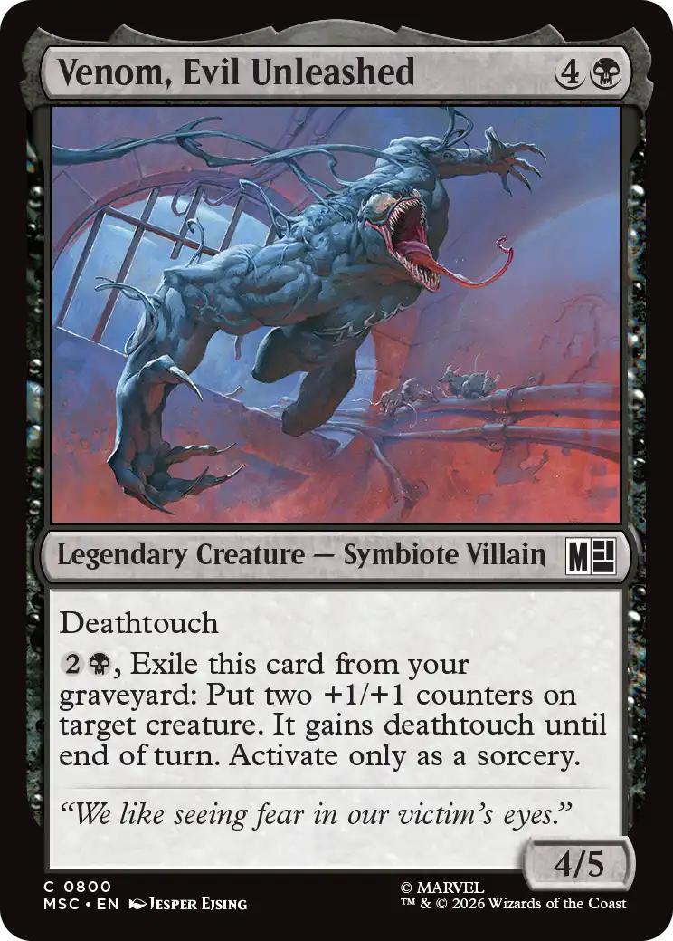 Venom, Evil Unleashed [800] [Jumpstart] [Marvel Super Heroes: Commander] [Non-Foil]