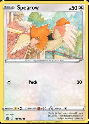 Spearow - 111/163 - Common [swsh5-111] [Reverse Holo]