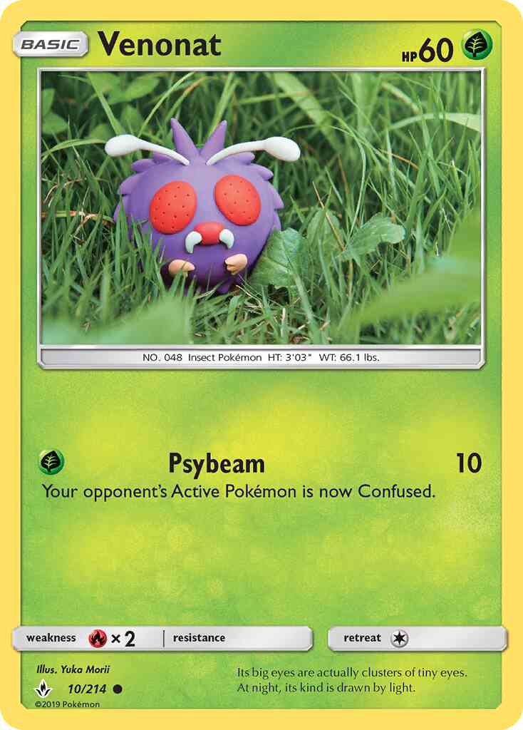 Venonat - 10/214 - Common [sm10-10] [Reverse Holo]
