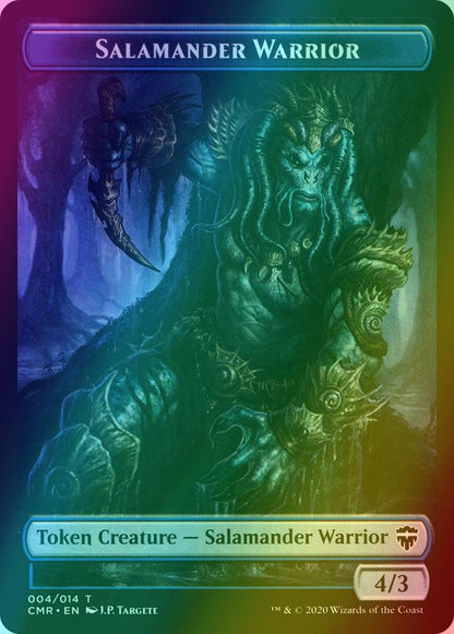 Copy Token (13) // Salamander Warrior Token (04) [Commander Legends Tokens] [Foil]