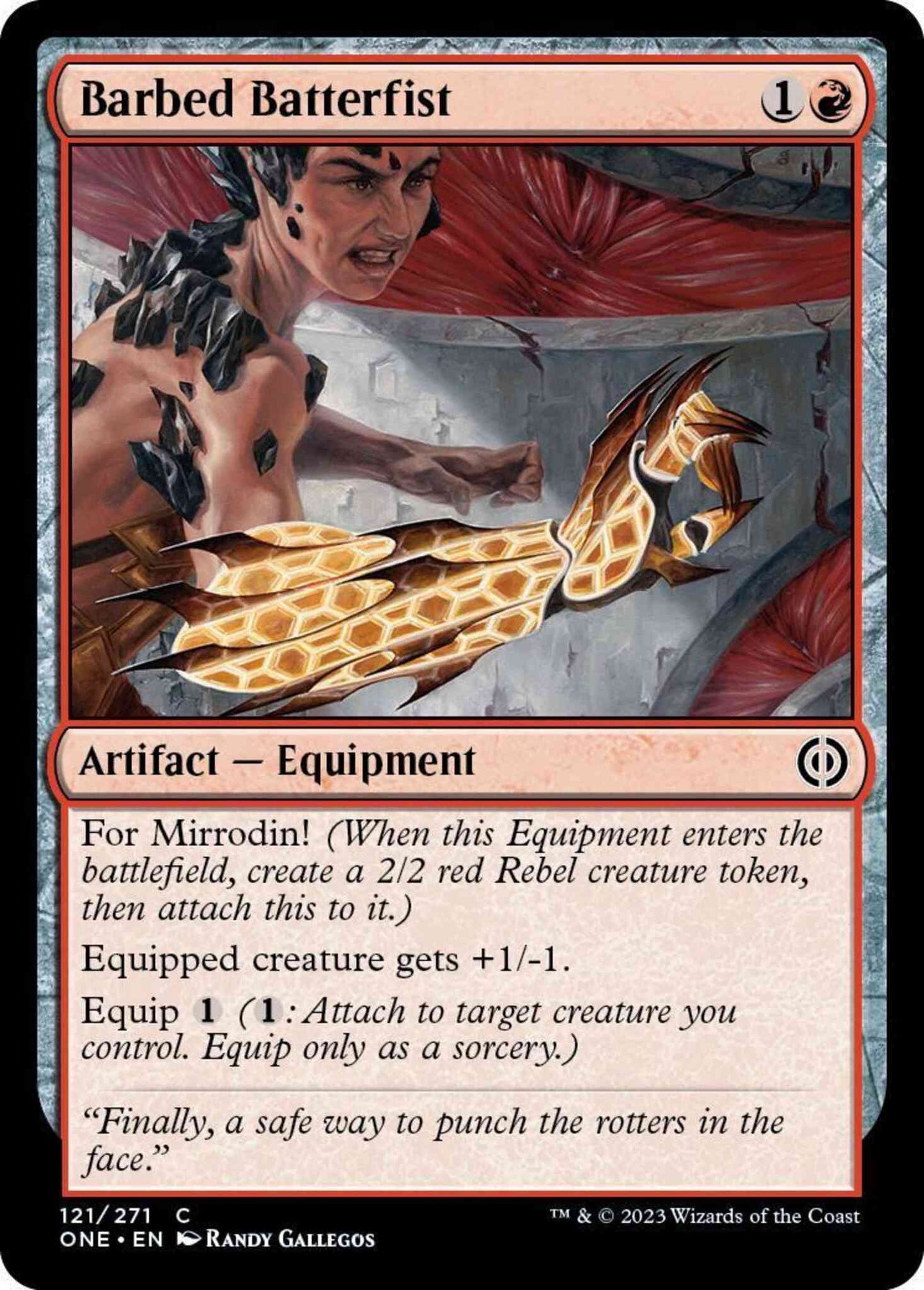 Barbed Batterfist [121] [Phyrexia: All Will Be One] [Non-Foil]